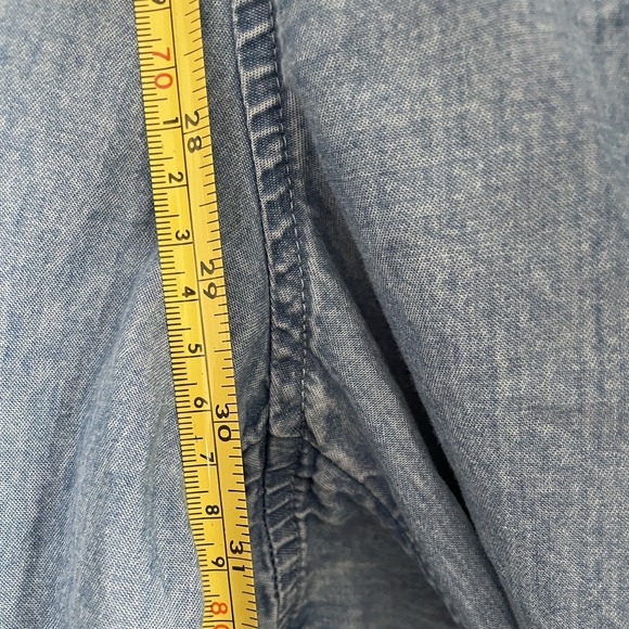 J Jill Lightweight Denim Jumpsuit XL Petite Sleeveless - Picture 7 of 8